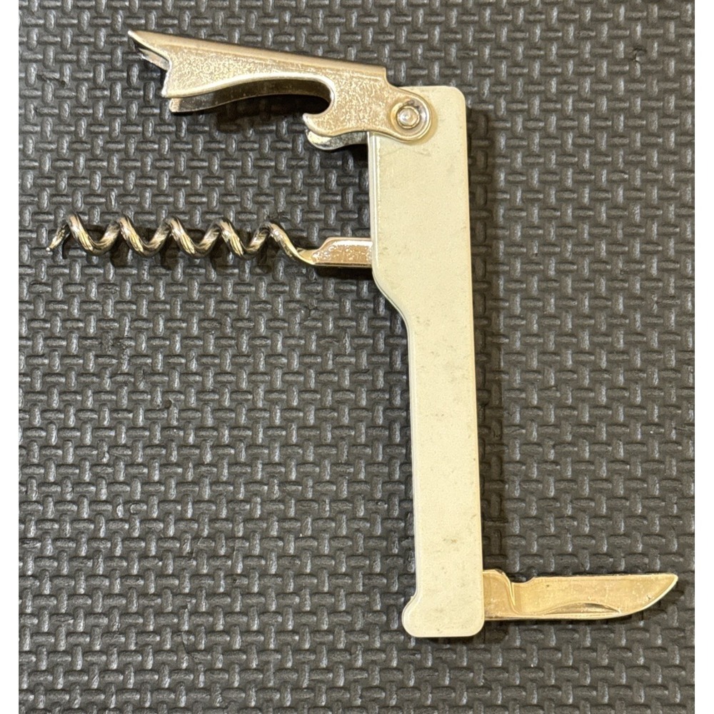 FGB Corkscrew Wine Bottle Opener & Folding Knife - Italy